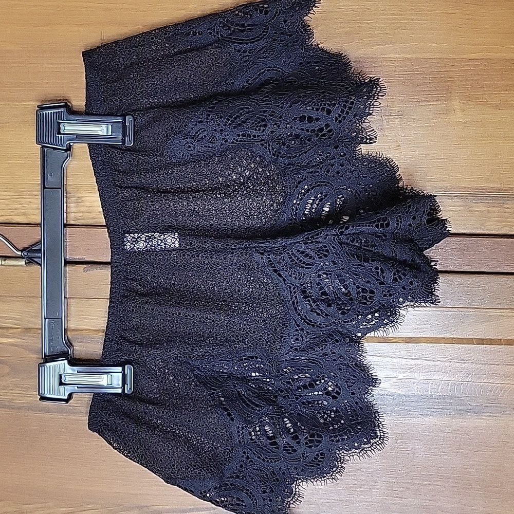 Victoria's Secret NWOT Black Lace Intimate Sleep Shorts Sz S